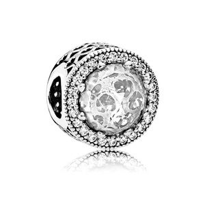 Authentic Pandora Radiant hearts charm with clear crystals in sterling silver ✨